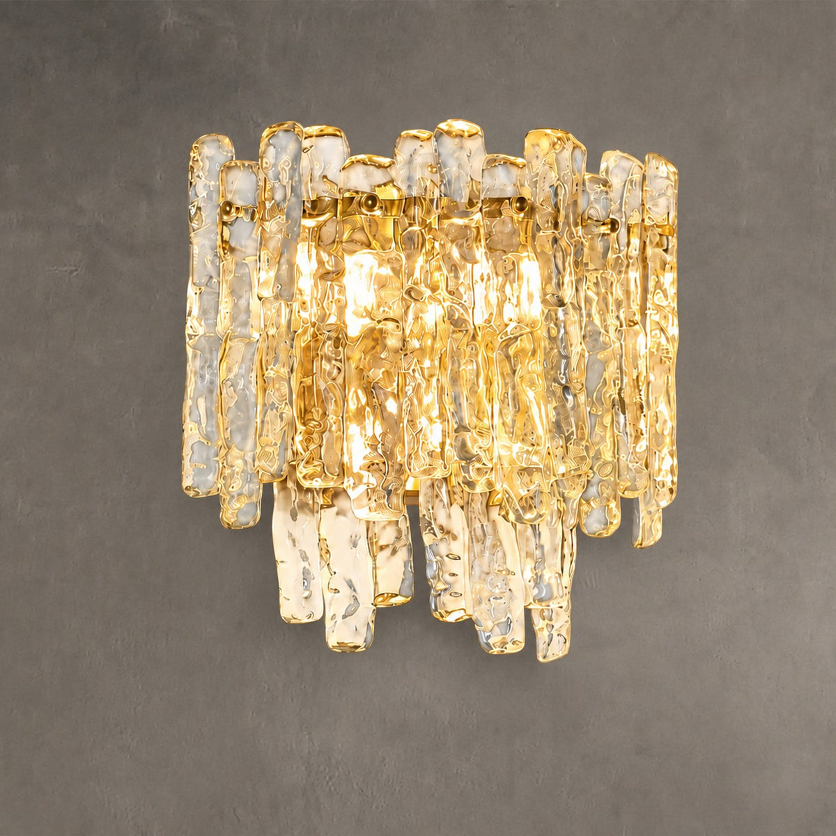 Wall Sconce Murano-Style Textured Glass