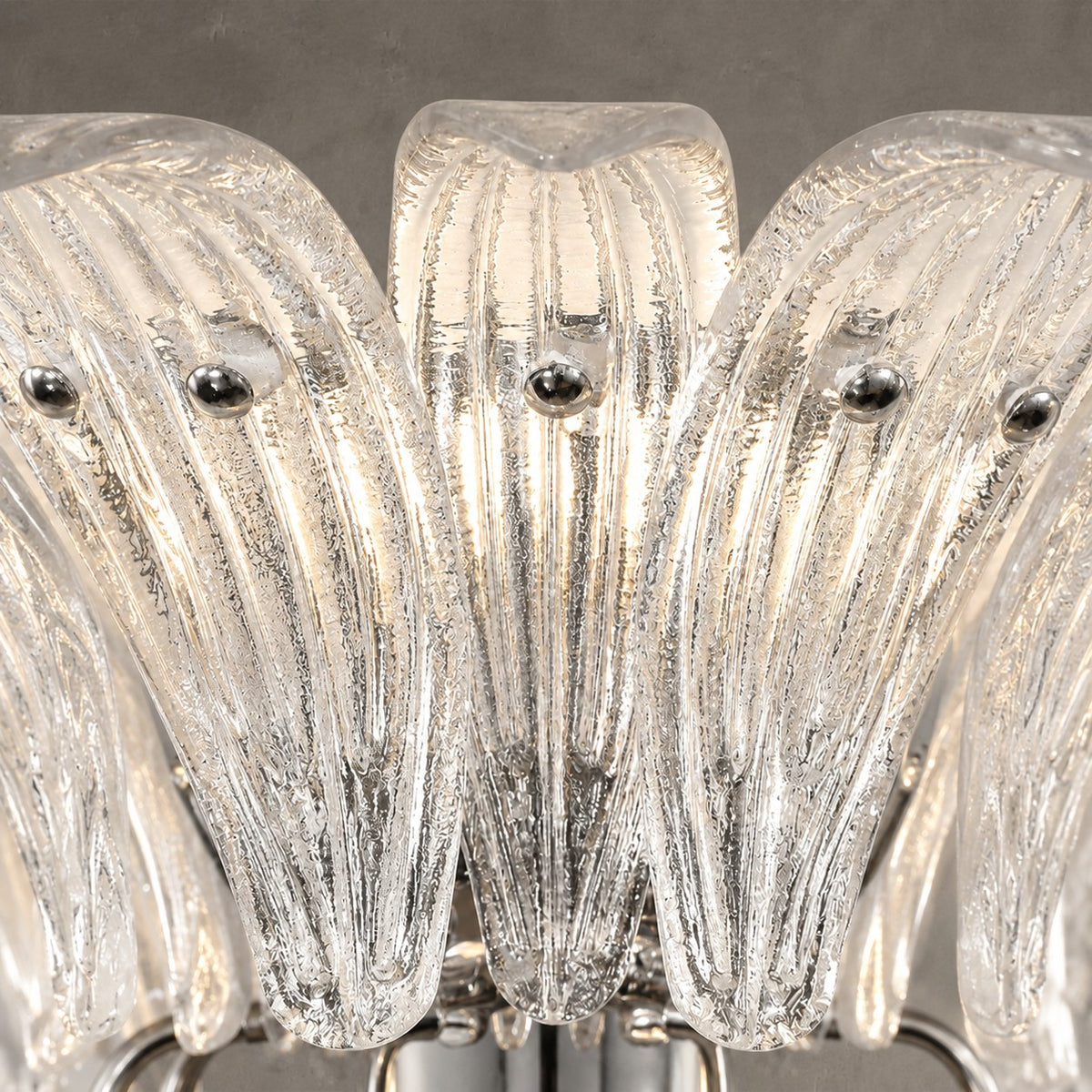 Wall Sconce Two-Tier Glass Leaf Style