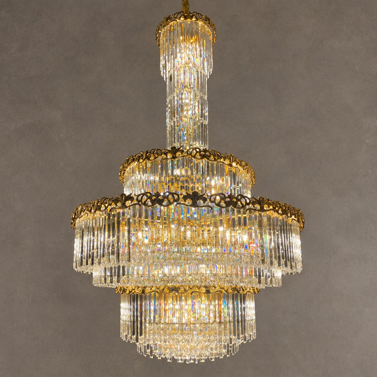 Luxury Empire Style Gloden Wreath Crystal Chandelier