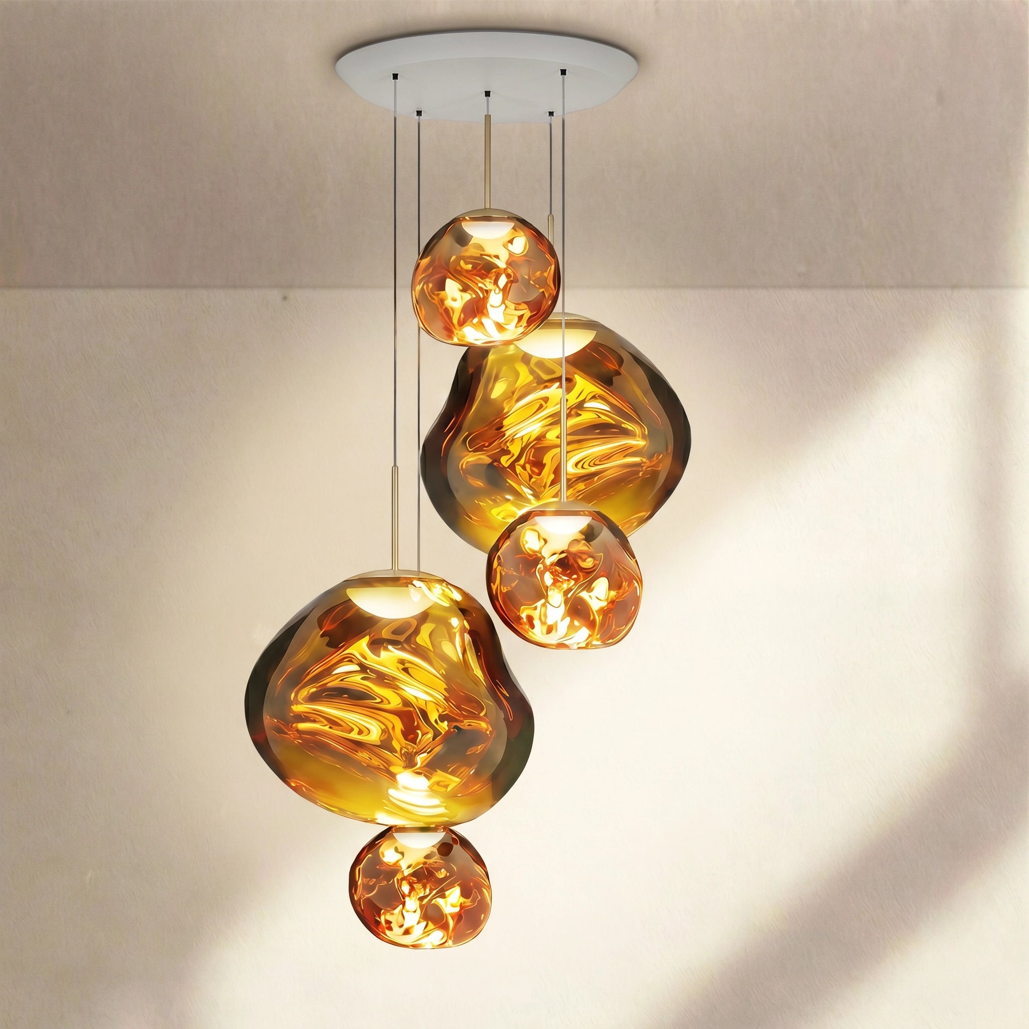 Modern Rock Glass Special Shape Pendant Lighting