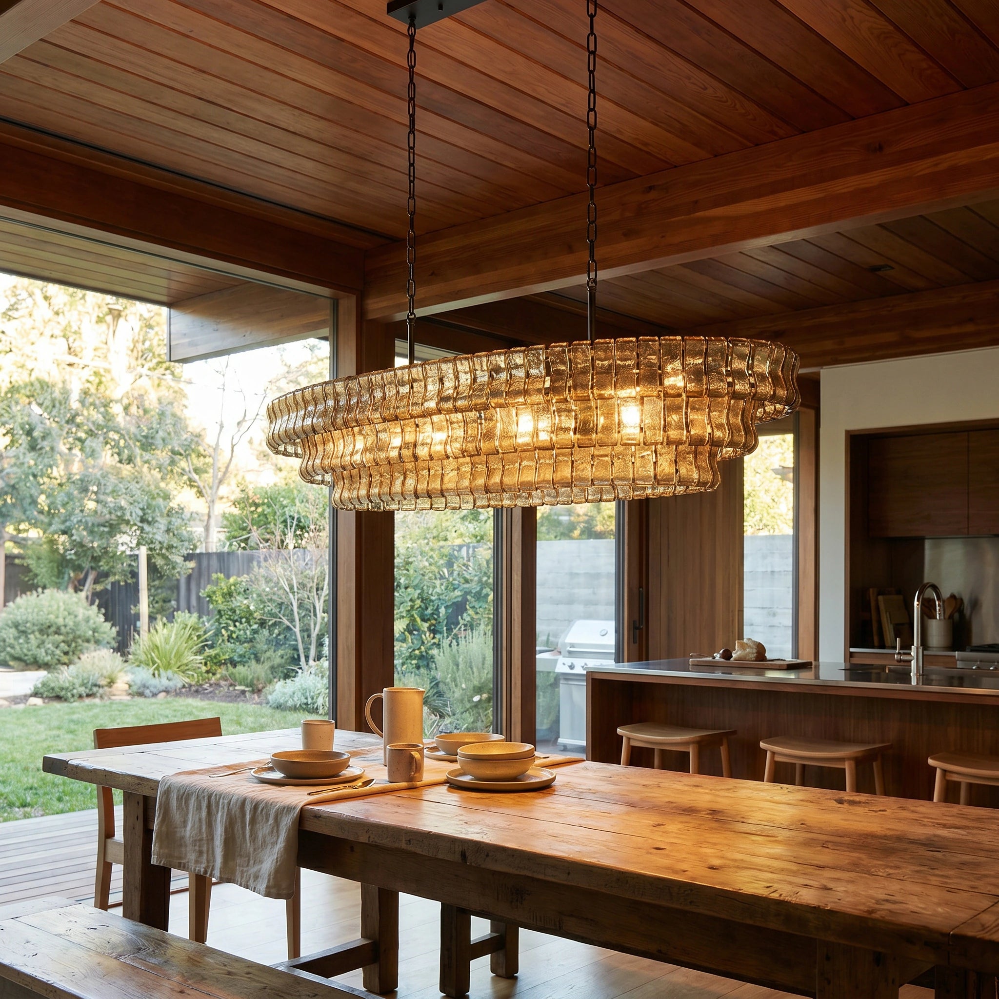Ghiaccio Oval Chandelier