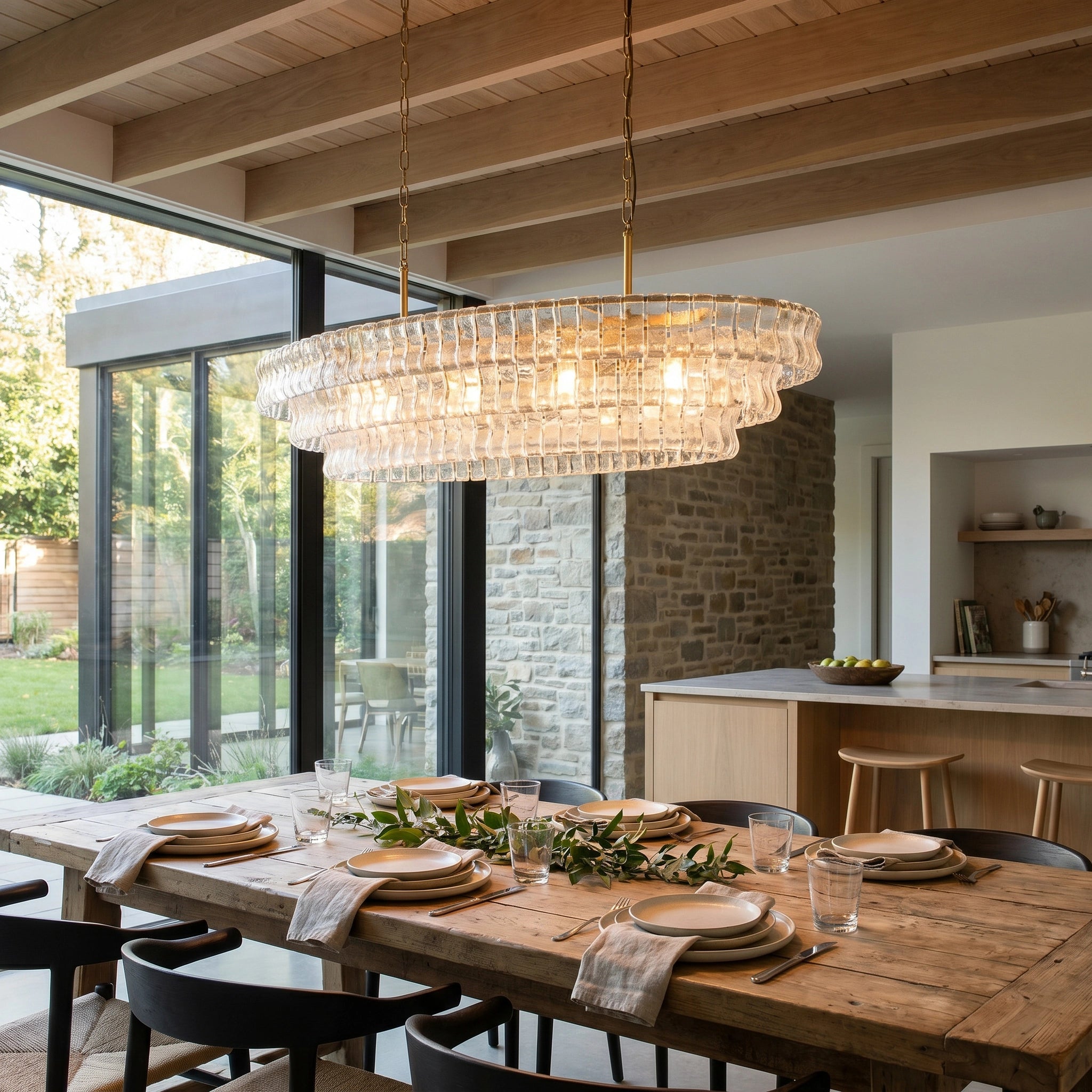 Ghiaccio Oval Chandelier