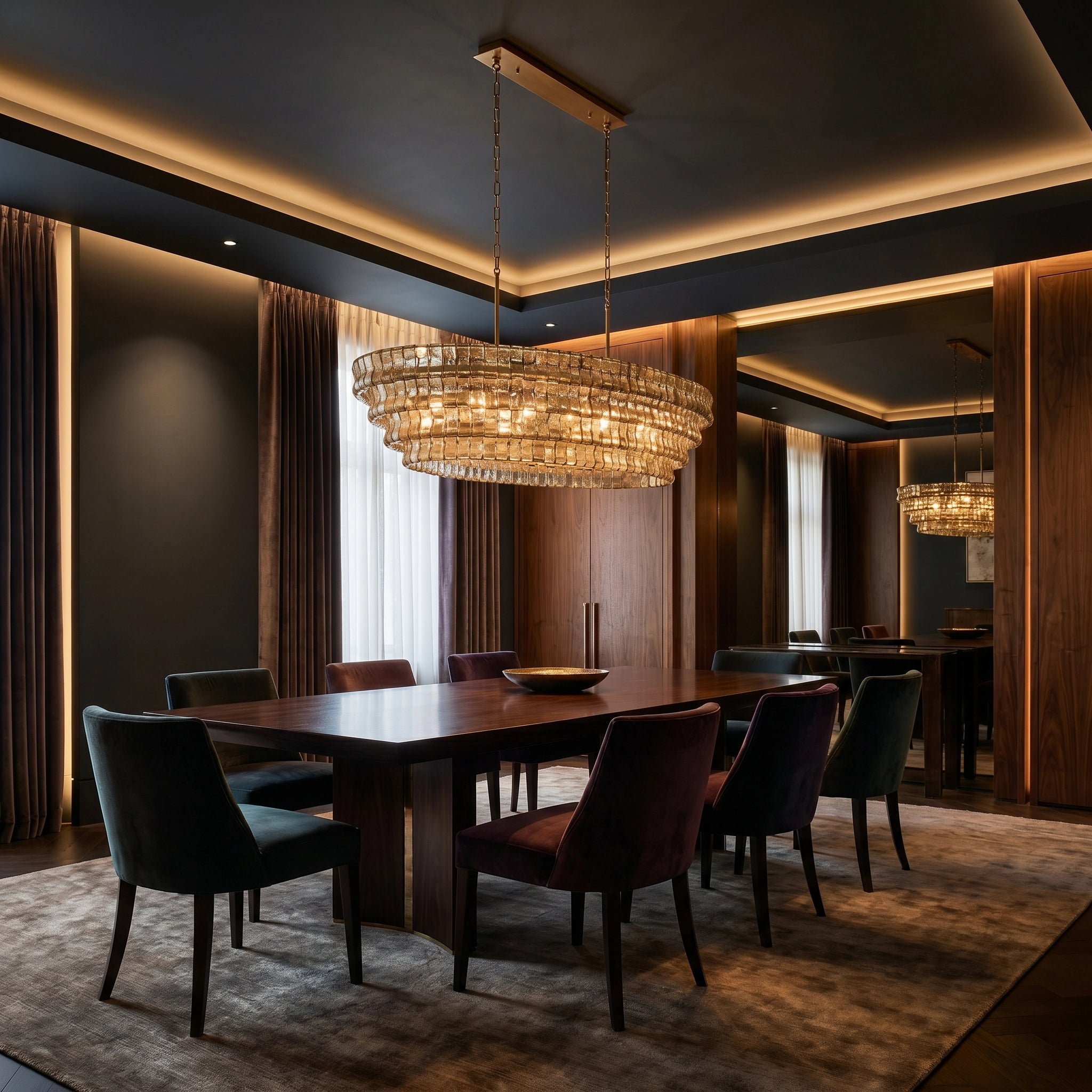 Ghiaccio Oval Chandelier