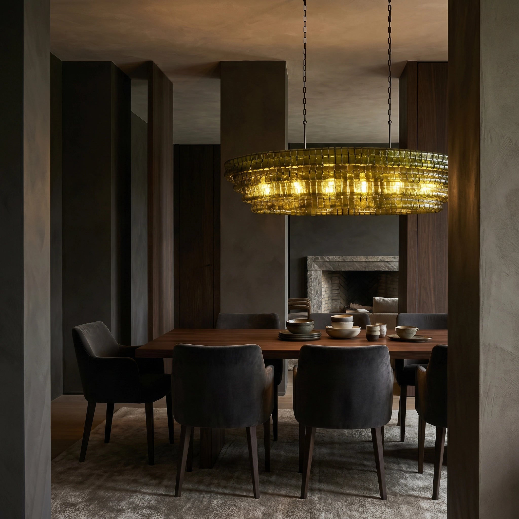 Ghiaccio Oval Chandelier
