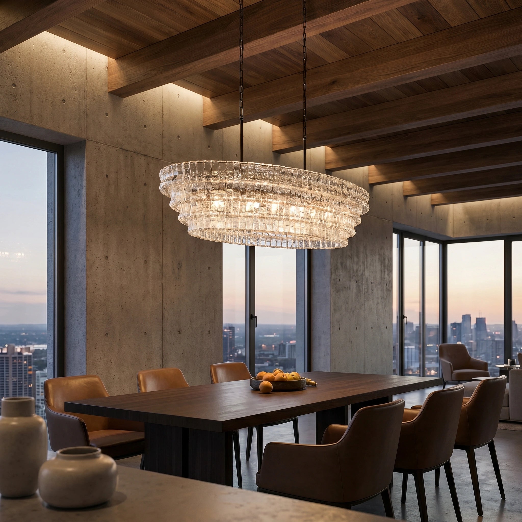 Ghiaccio Oval Chandelier