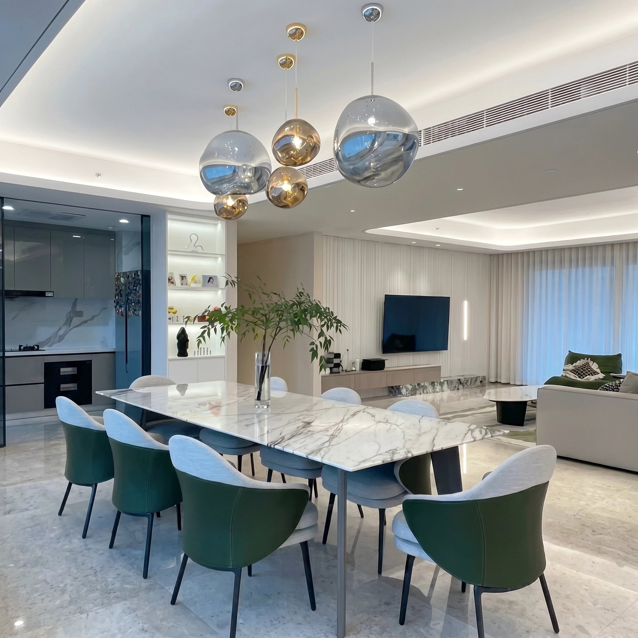 Modern Rock Glass Special Shape Pendant Lighting