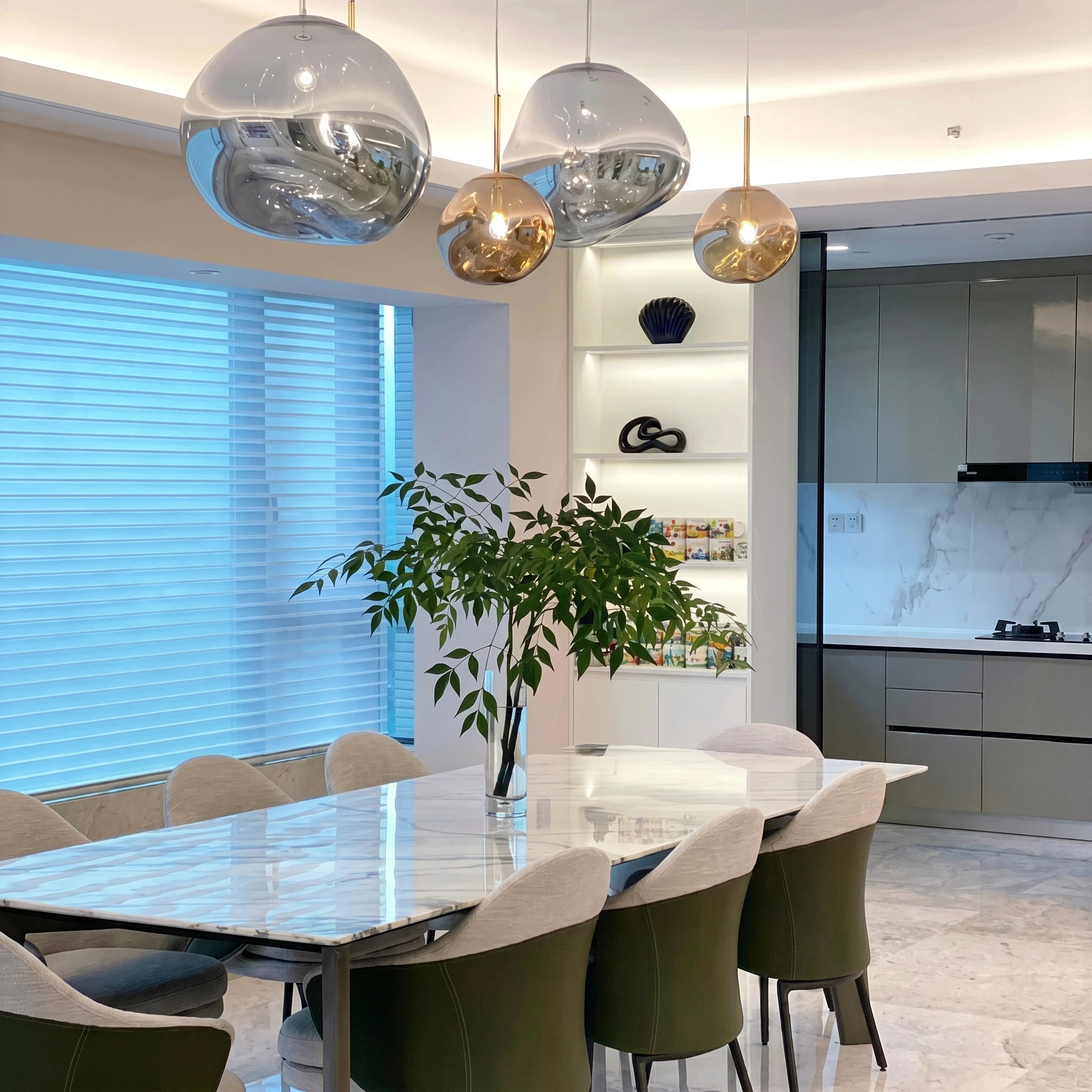 Modern Rock Glass Special Shape Pendant Lighting