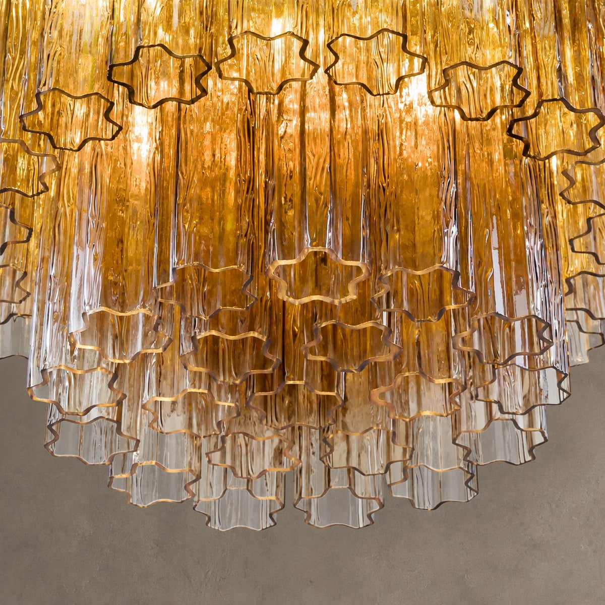 reviso Murano Fluted Glass Chandelier 28″