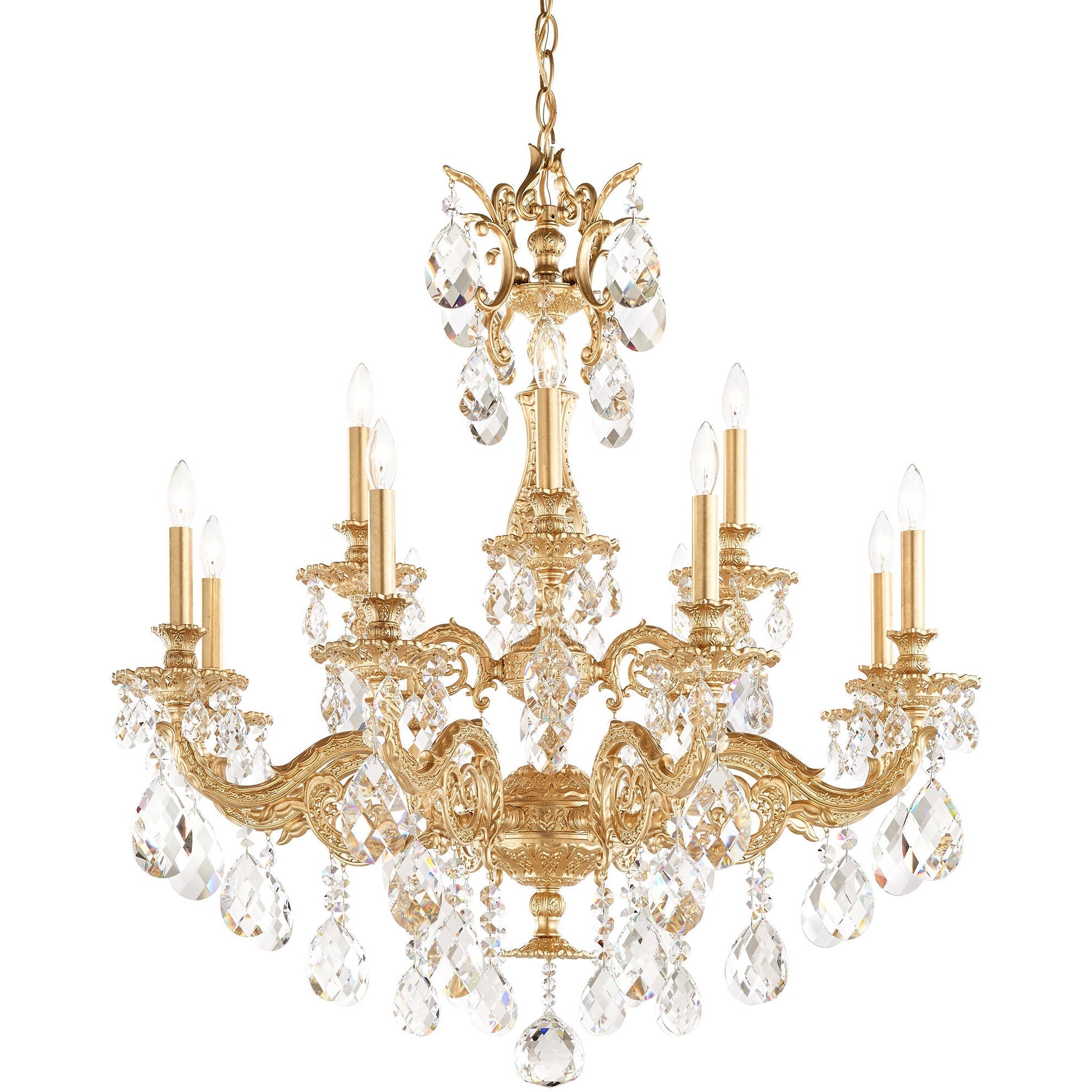 Milena 12-light Crystal Chandelier 32"