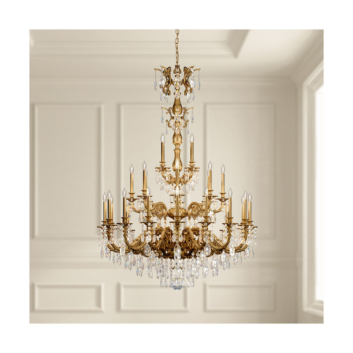 Milena 28-light Crystal Chandelier 50"