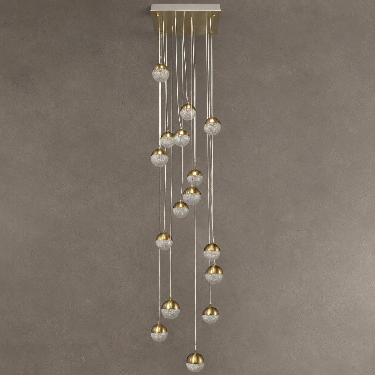 Minimalist Floating Acrylic Ball Chandelier