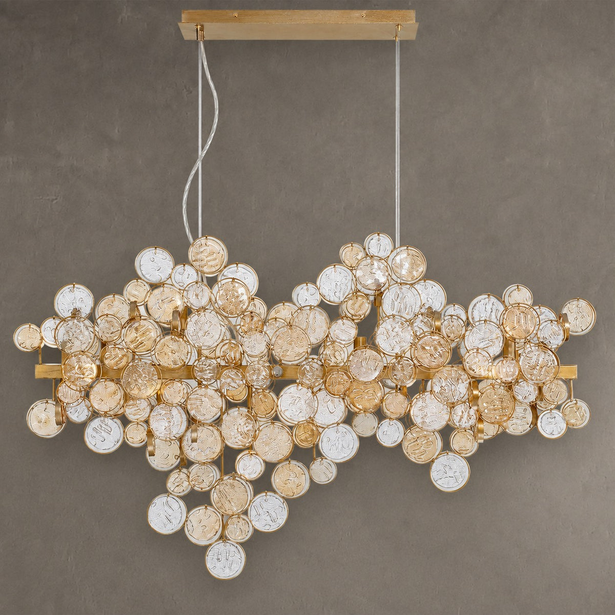 Mirella Trento Clustered Glass Linear Chandelier