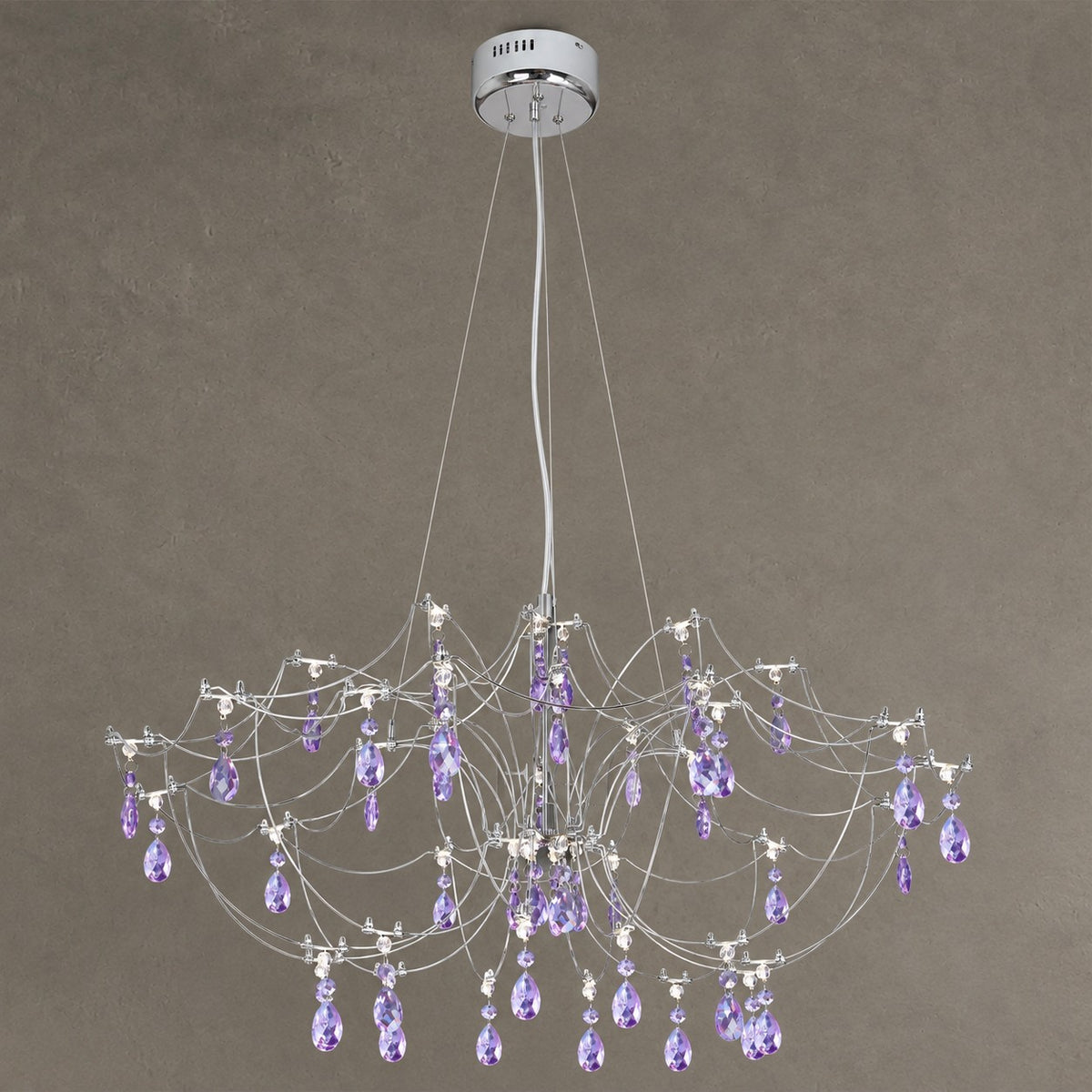 Modern Art Design Dreamcatcher-inspired Firefly Coloful Crystal Chandelier
