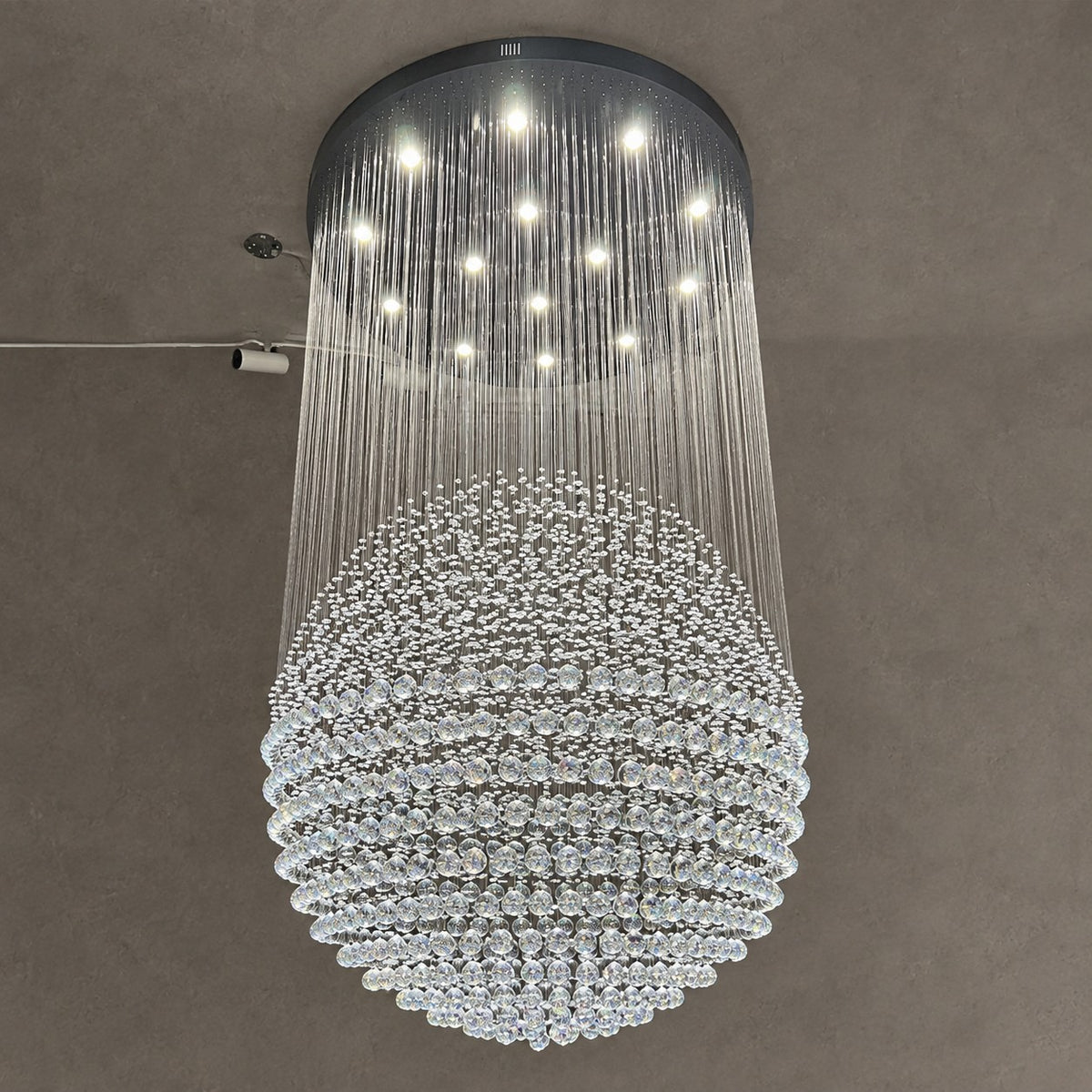 Modern Ball Crystal Raindrop Chandelier for Living Room/Staircase/Foyer
