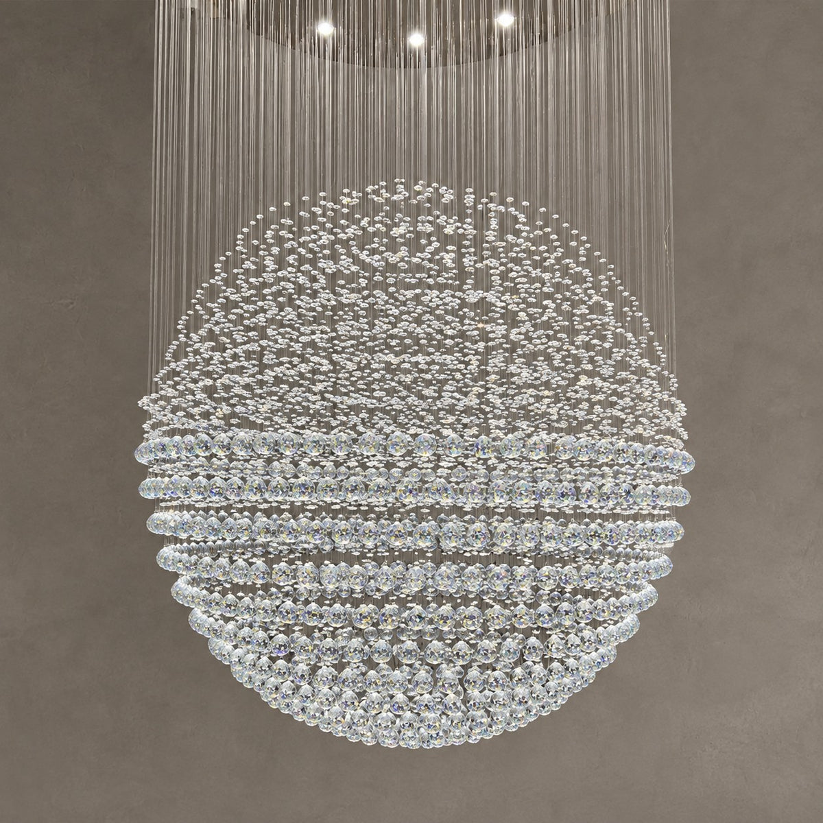 Modern Ball Crystal Raindrop Chandelier for Living Room/Staircase/Foyer