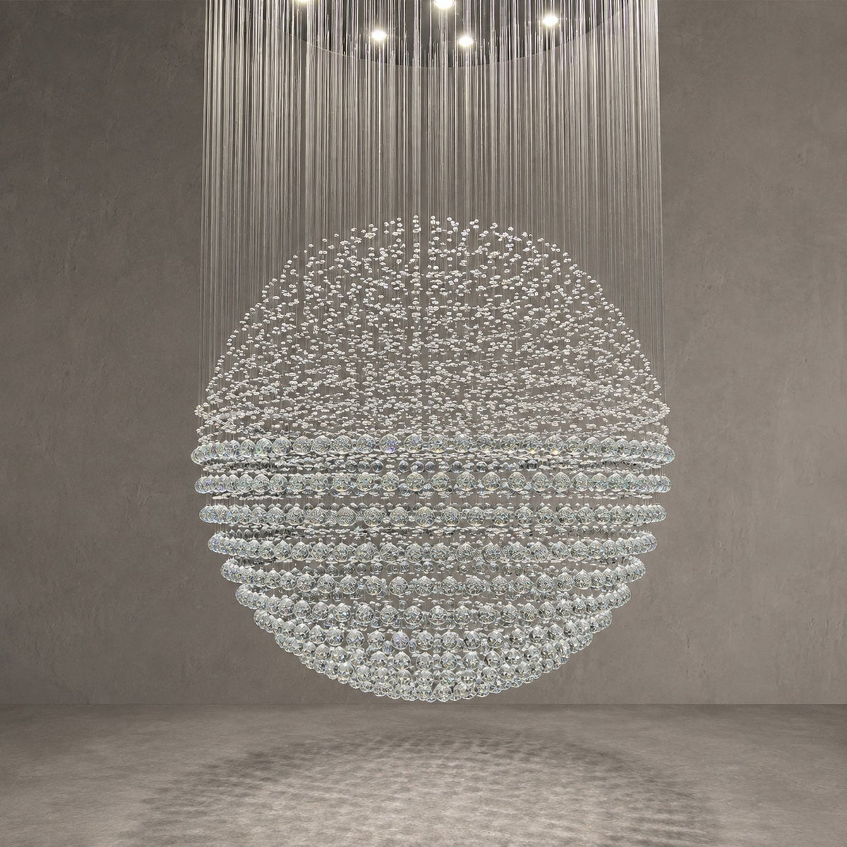 Modern Ball Crystal Raindrop Chandelier for Living Room/Staircase/Foyer