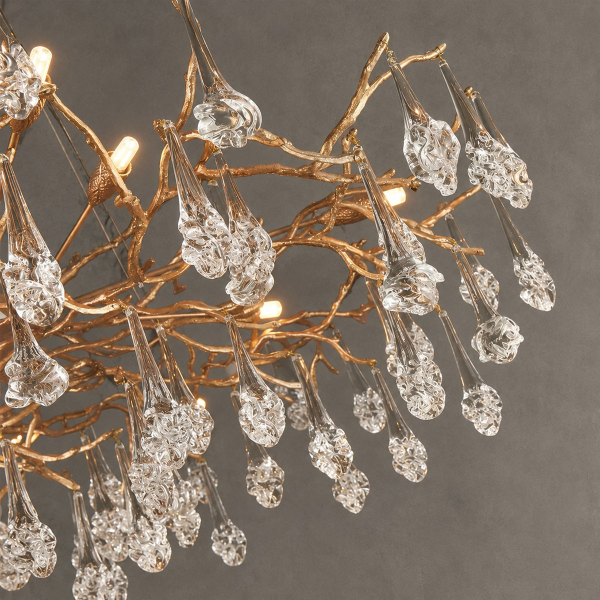 Modern Branch Chandelier Drop Flower D 31.5"