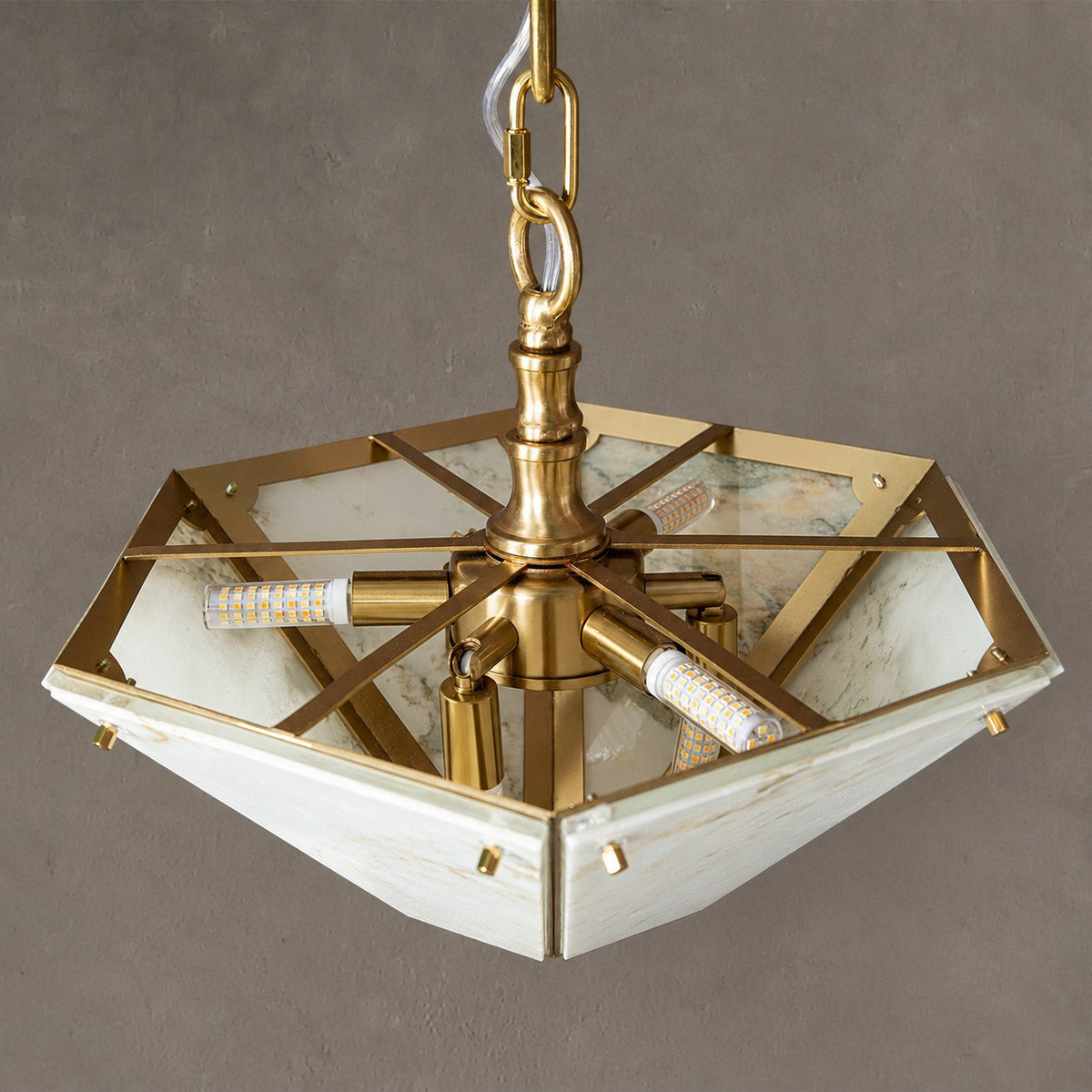 Modern Faceted Luxury stone Chandelier