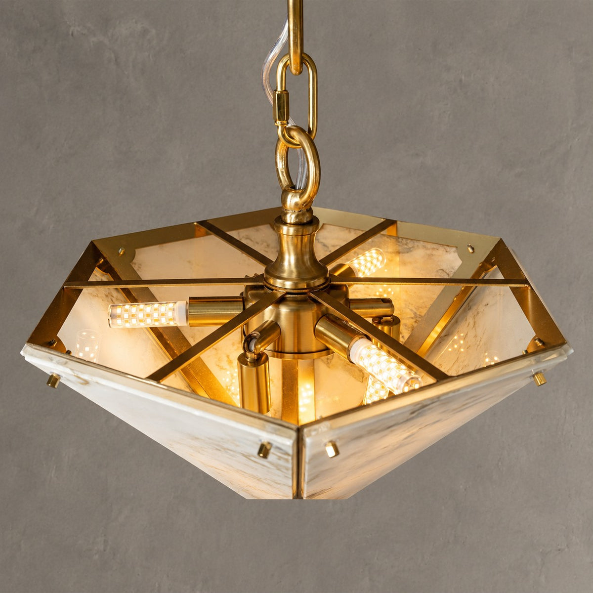 Modern Faceted Luxury stone Chandelier