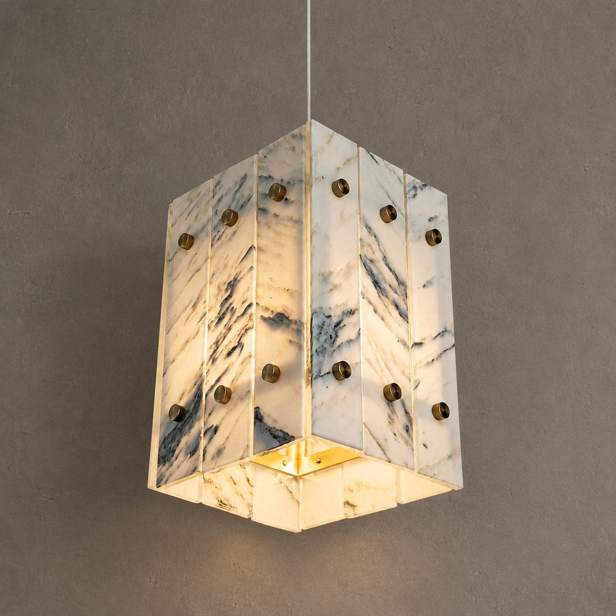 Modern Faceted Luxury stone Pendant Light