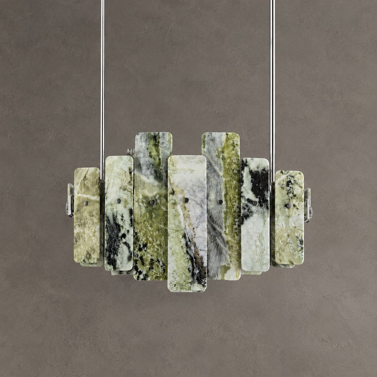 Modern Layered Luxury Stone LED Chandelier