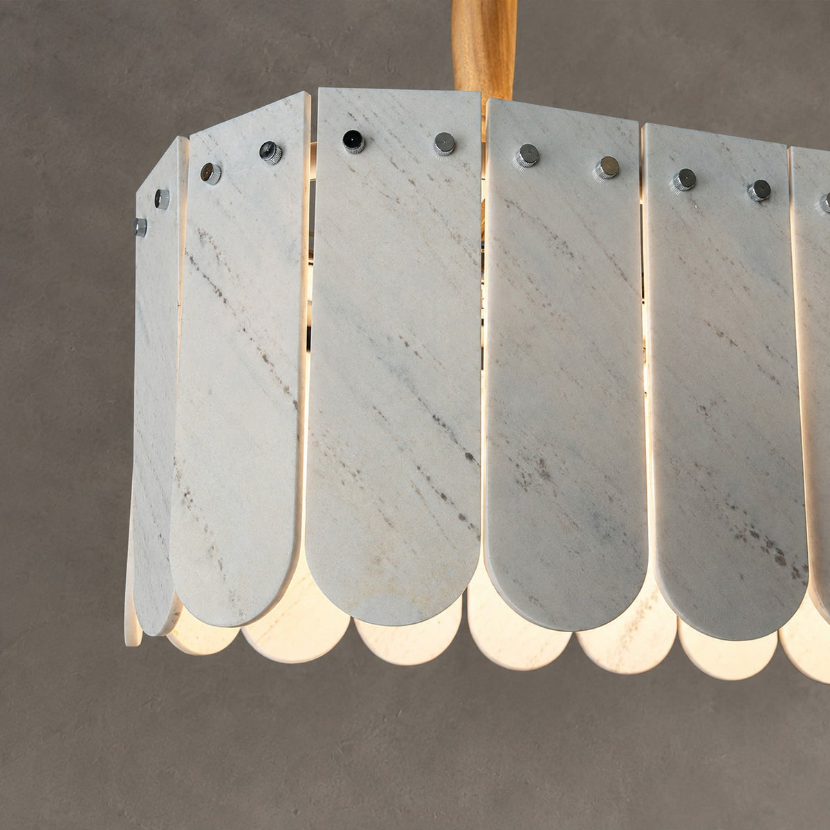 Modern Layered Luxury stone Linear Chandelier