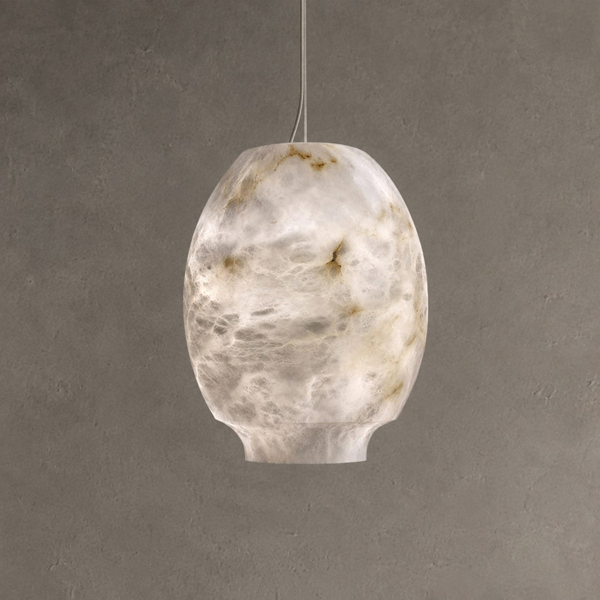 Modern Luxury Alabaster Lantern Pendant Light, Bar Pendant Light