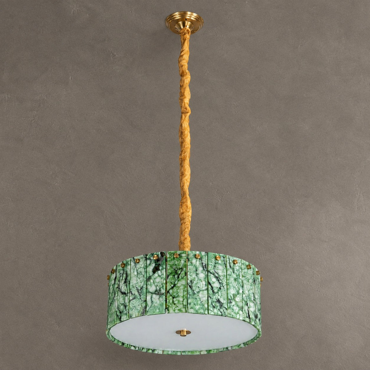 Modern Luxury stone Drum Chandelier