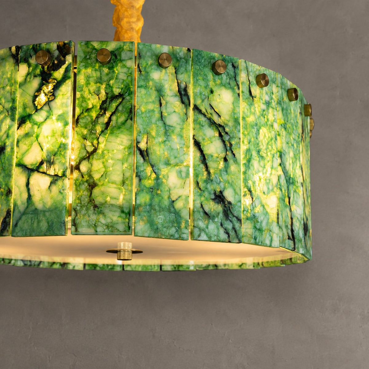Modern Luxury stone Drum Chandelier