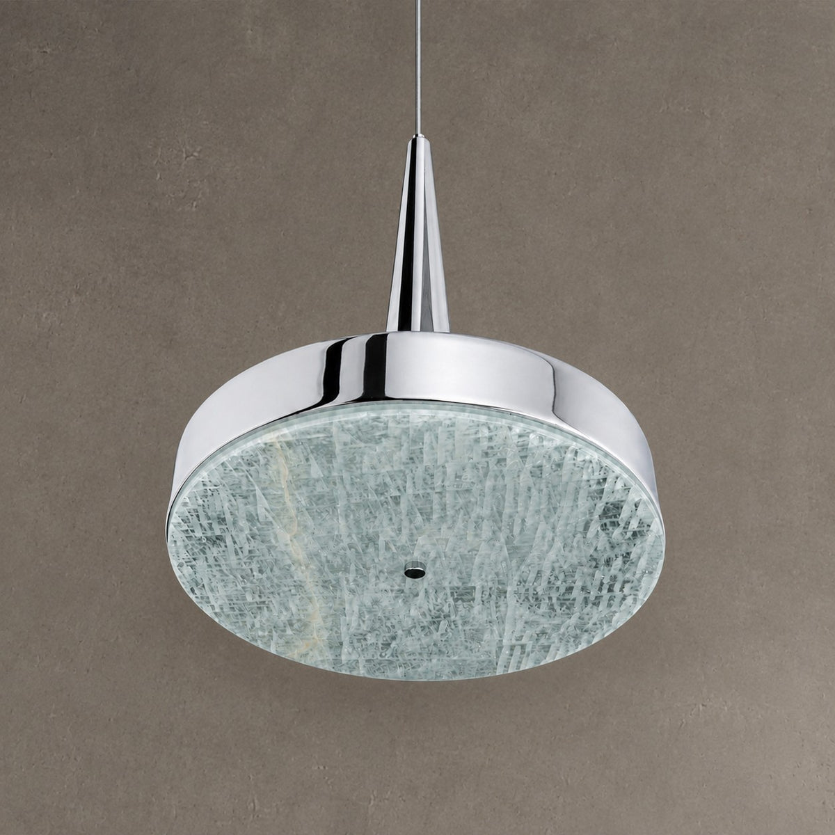 Modern Luxury Stone LED Disc Pendant Chandelier