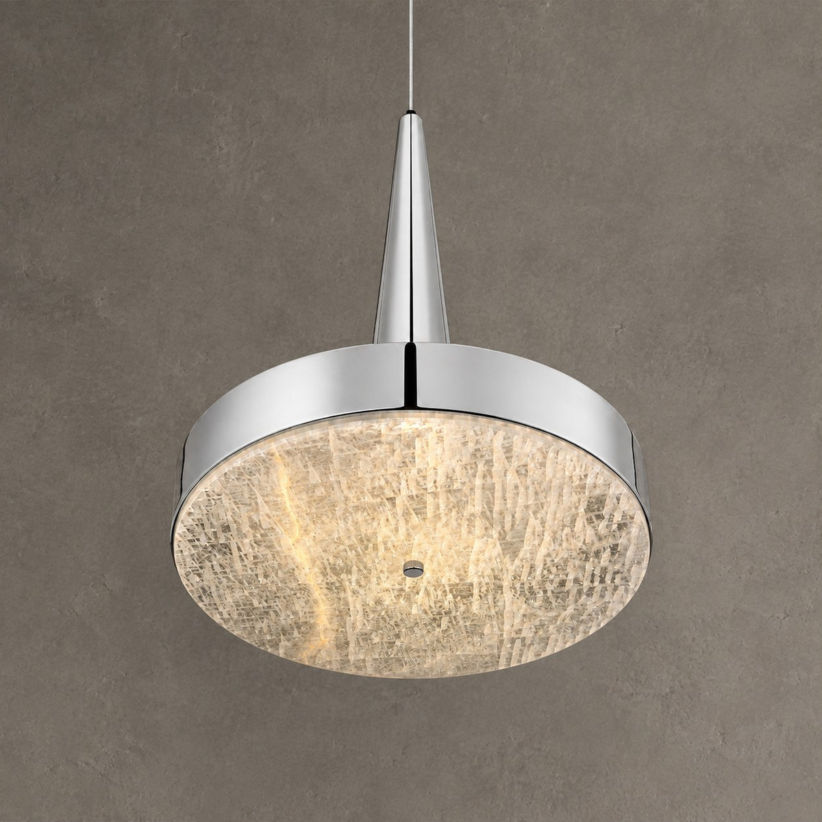 Modern Luxury Stone LED Disc Pendant Chandelier