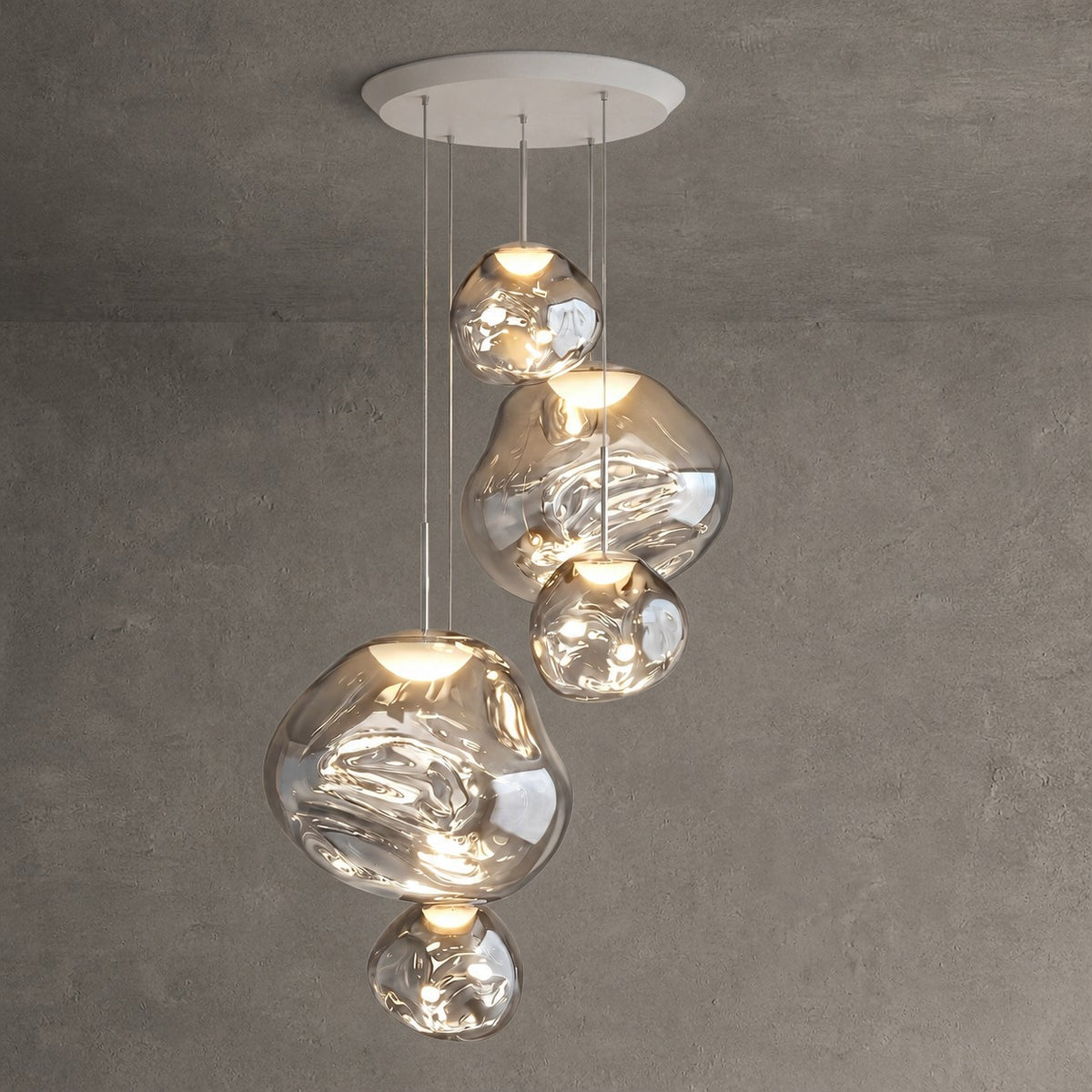 Modern Rock Glass Special Shape Pendant Lighting