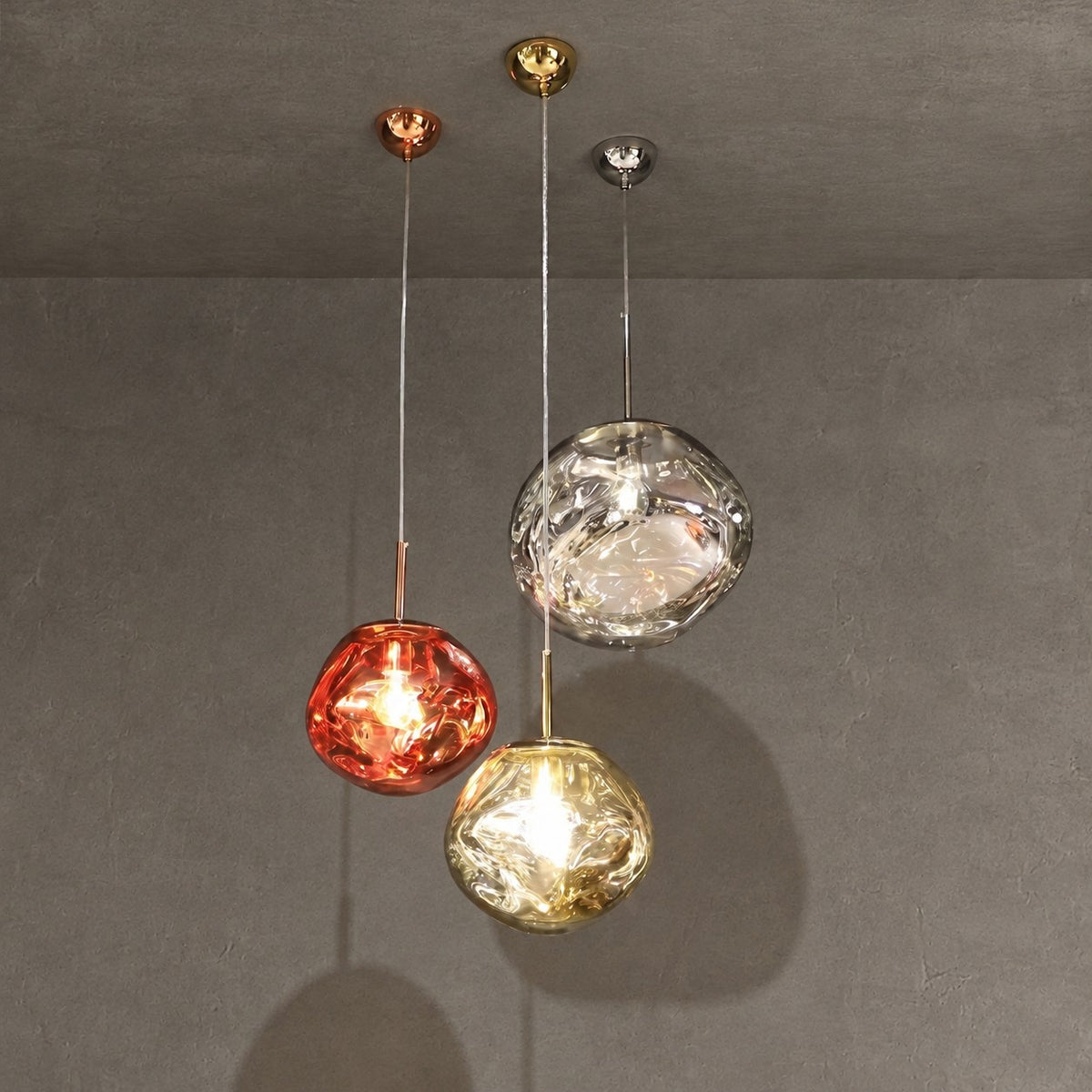 Modern Rock Glass Special Shape Pendant Lighting