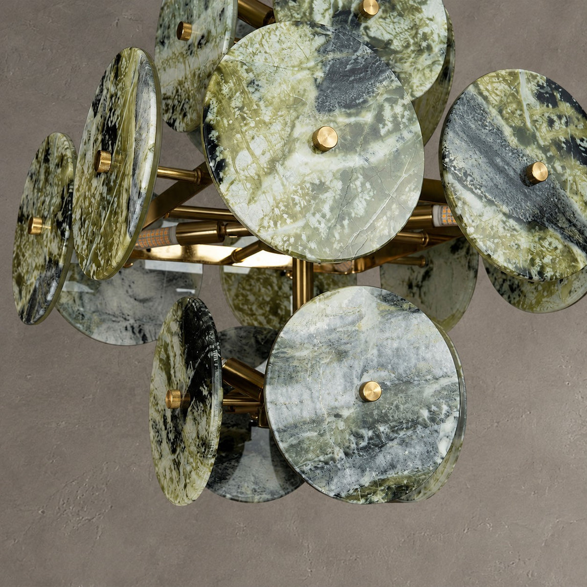 Modern Sculptural Luxury stone Cluster Chandelier
