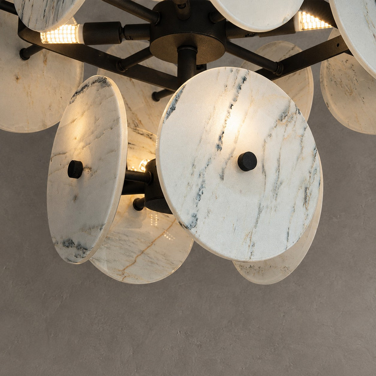 Modern Sculptural Luxury stone Cluster Chandelier