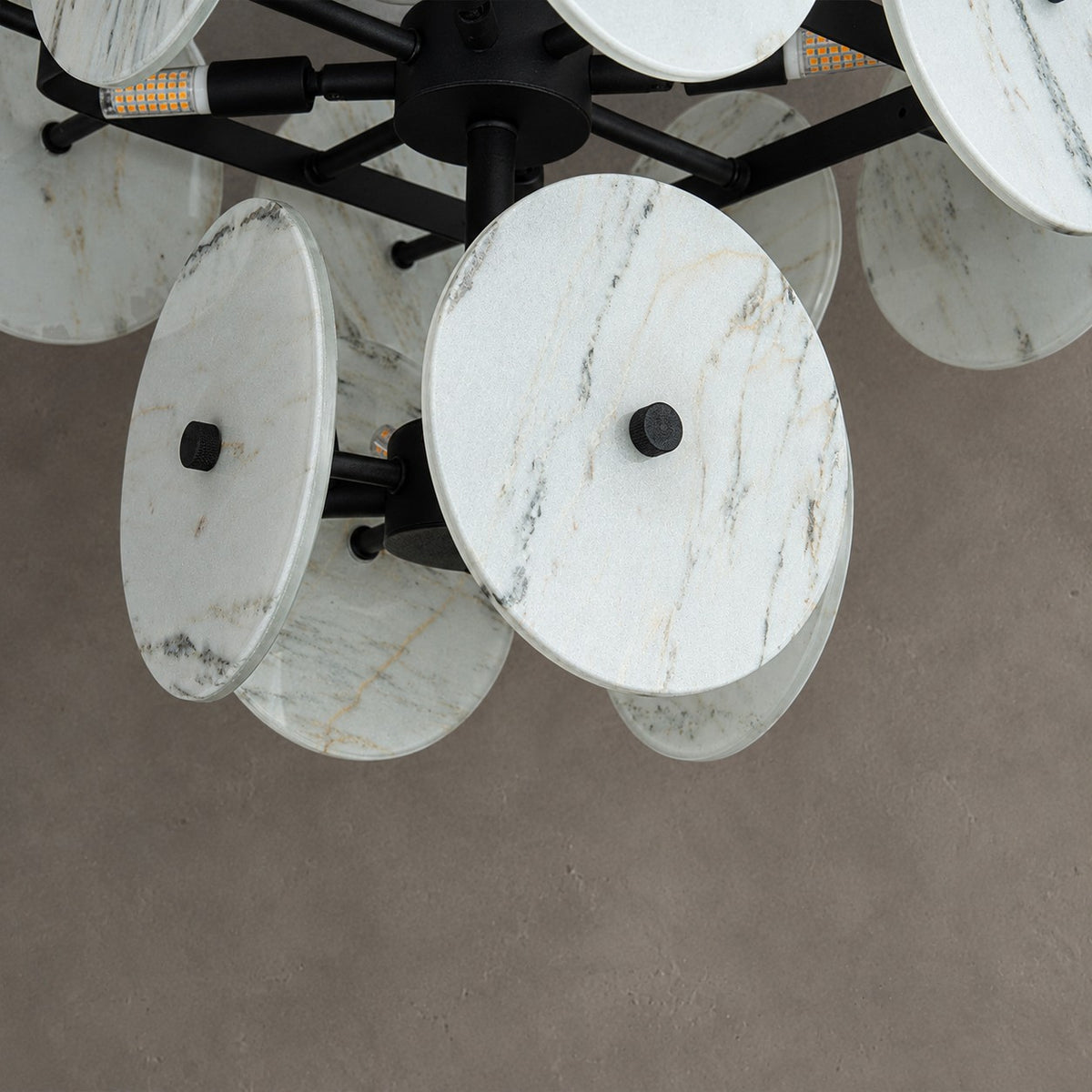 Modern Sculptural Luxury stone Cluster Chandelier