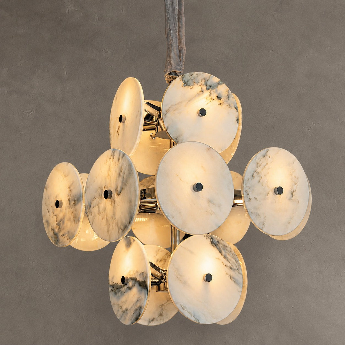 Modern Sculptural Luxury stone Cluster Chandelier