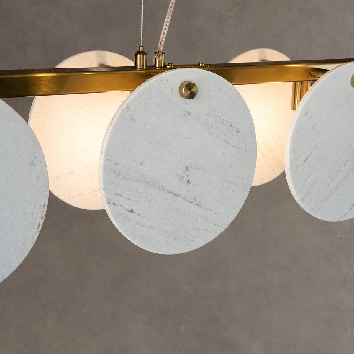 Modern Sculptural Luxury stone Linear Chandelier
