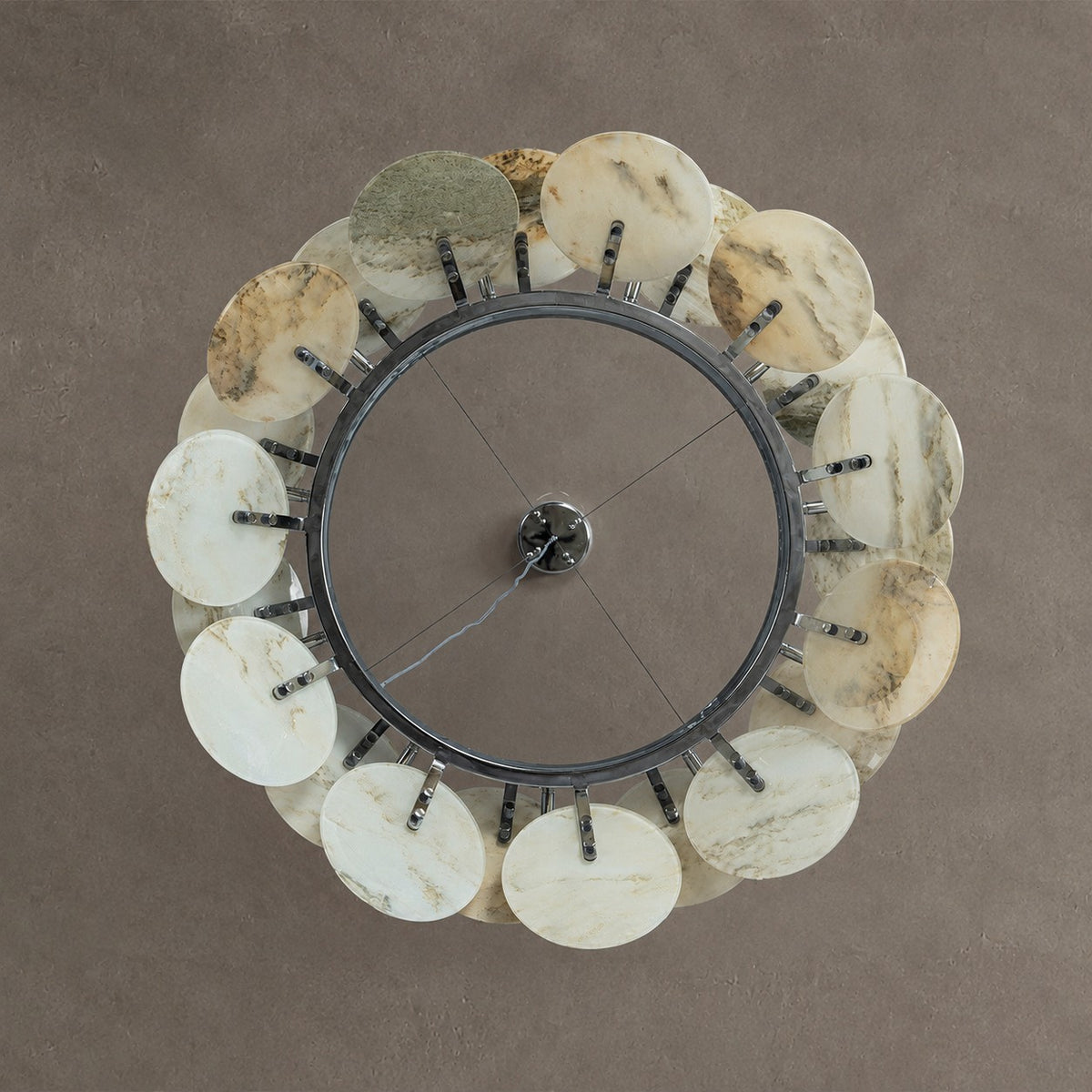 Modern Sculptural Luxury stone Petal Chandelier
