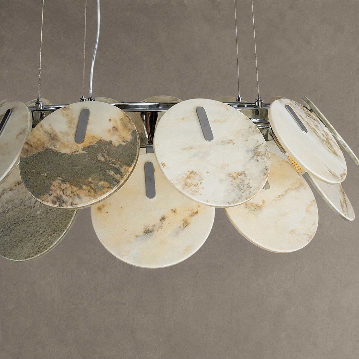 Modern Sculptural Luxury stone Petal Chandelier
