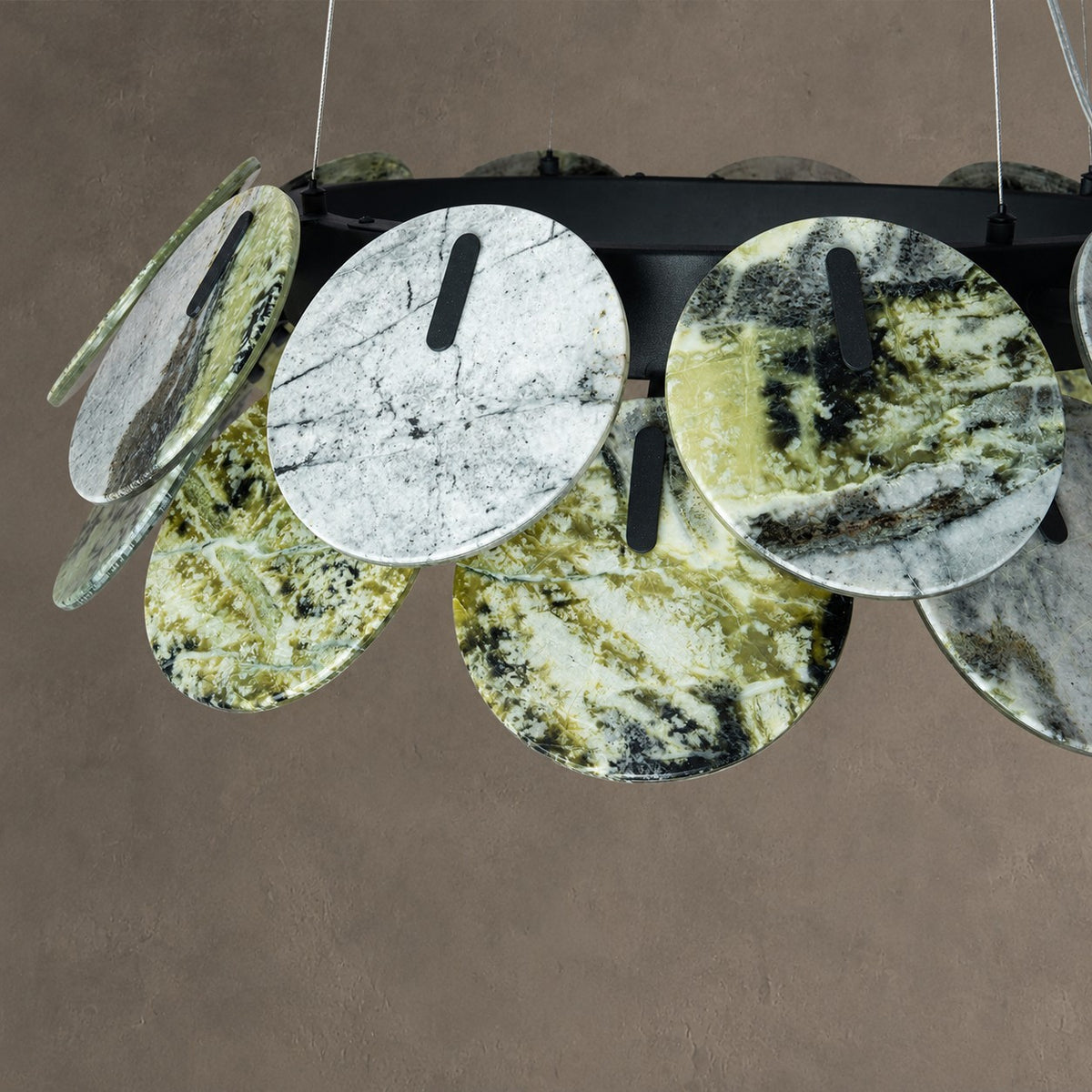 Modern Sculptural Luxury stone Petal Chandelier