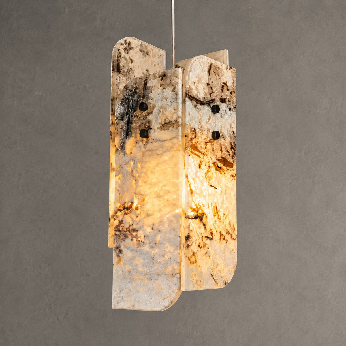 Modern Sculptural LuxuryStone Pendant Light