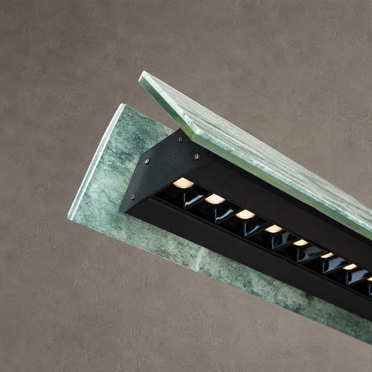 Modern Slim Luxury stone Linear LED Pendant Light