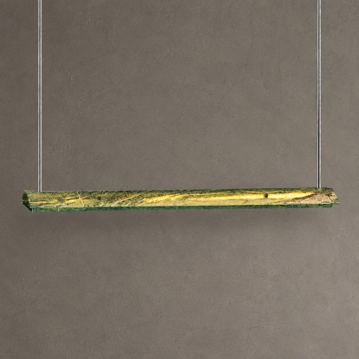 Modern Slim Luxury stone Linear LED Pendant Light