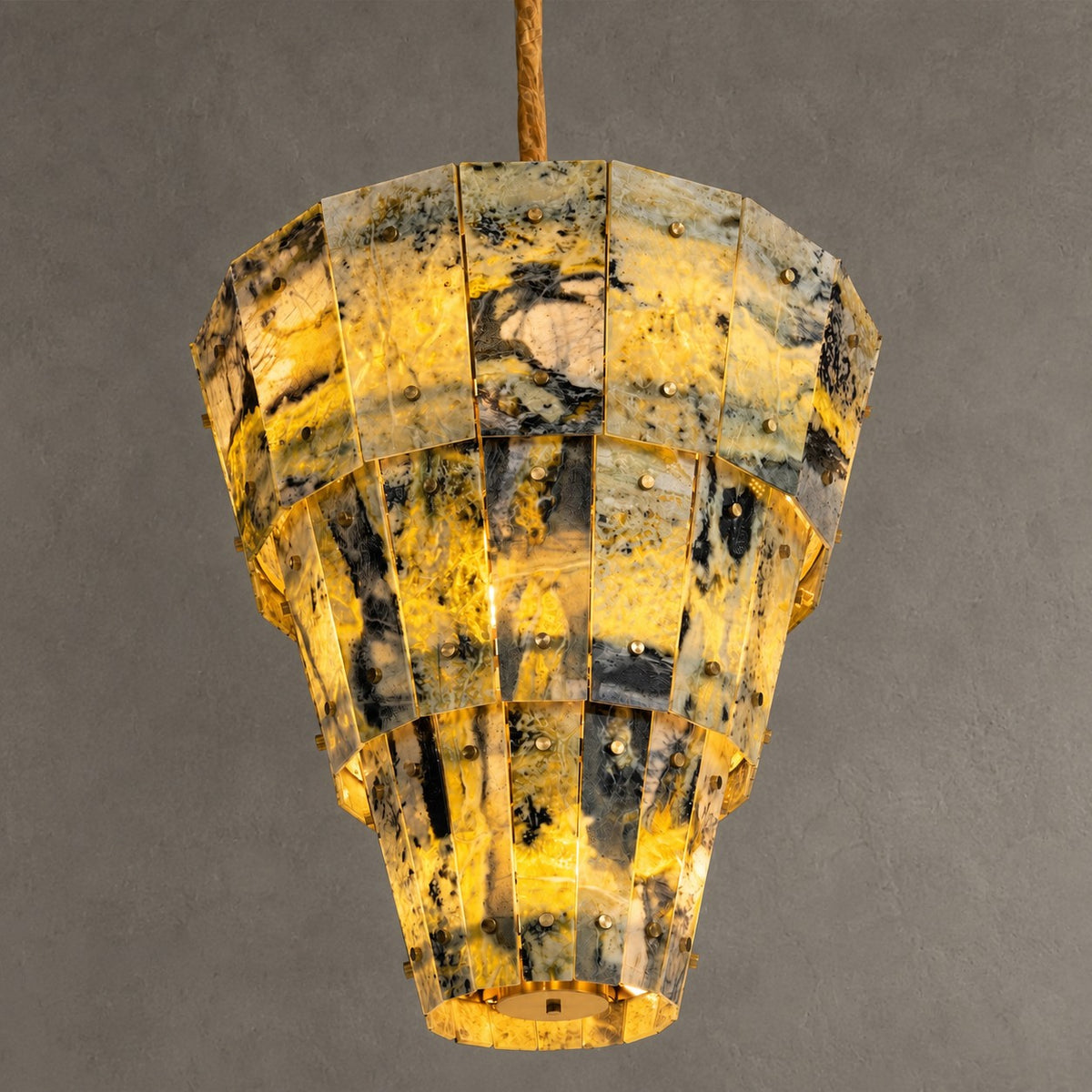 Modern Tapered Luxury stone Chandelier