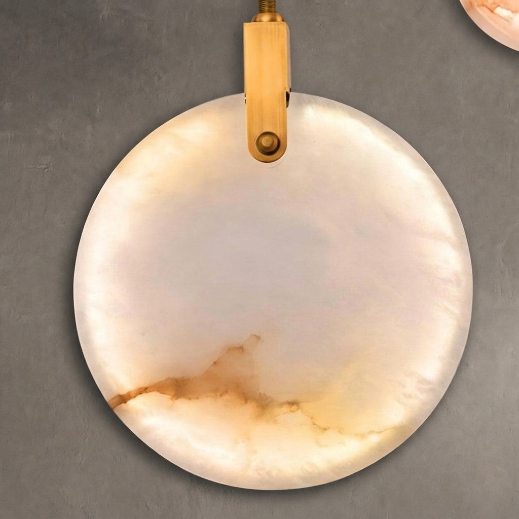 Moonshade Marble Disc Chandelier