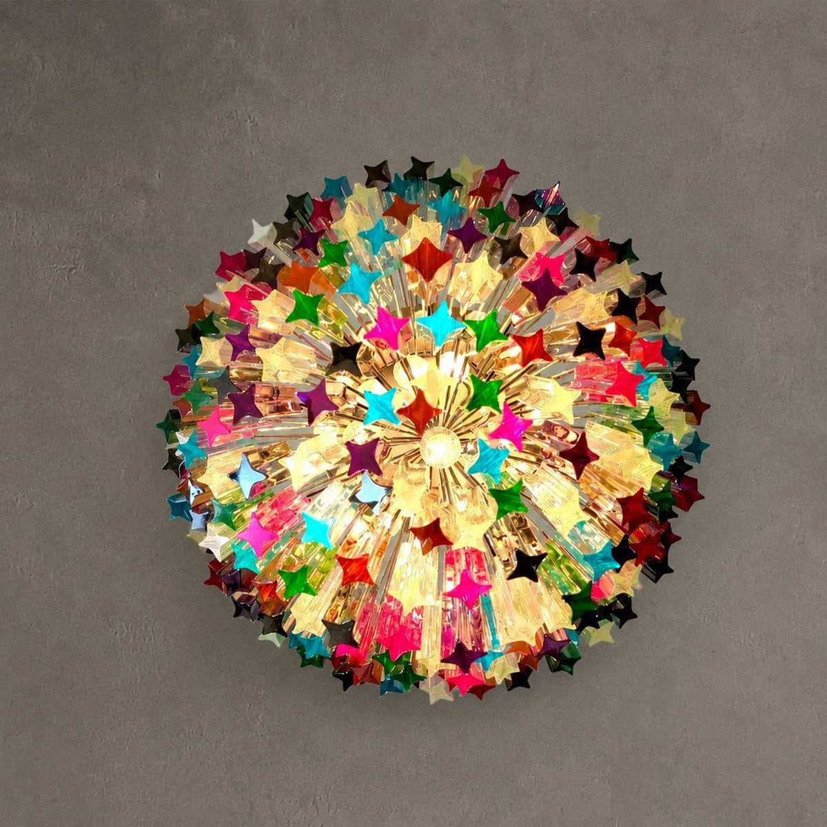 Murano Chandelier – 184 prisms – Multi