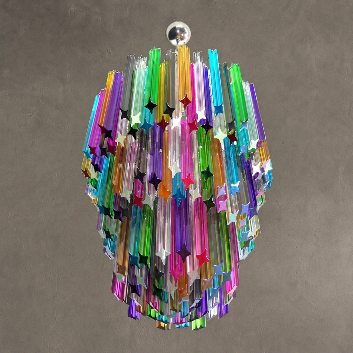 Murano Chandelier – 184 prisms – Multi