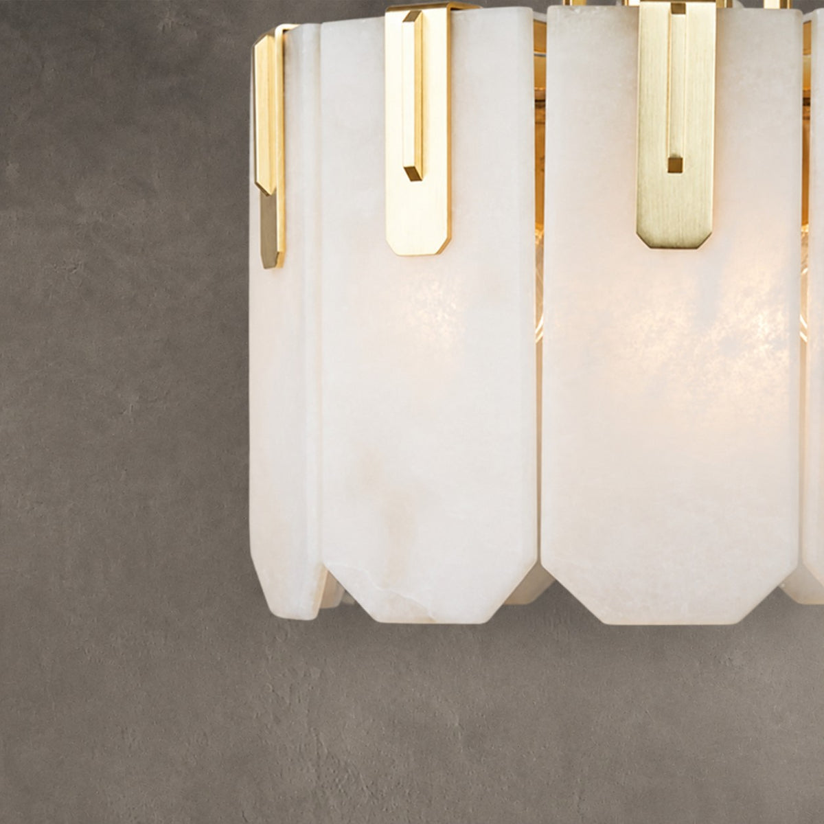 Nadia Alabaster Linear Chandelier 42" Width
