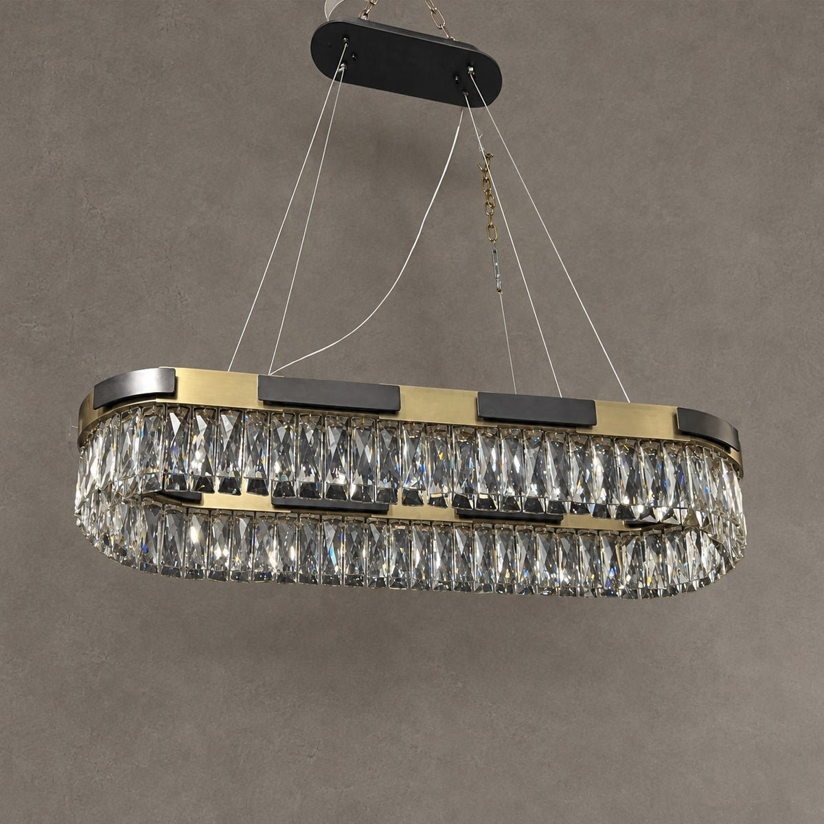 New Designer Recommended Modern Light Luxury Round/Oval Crystal Chandelier for Living Room/Dining Room